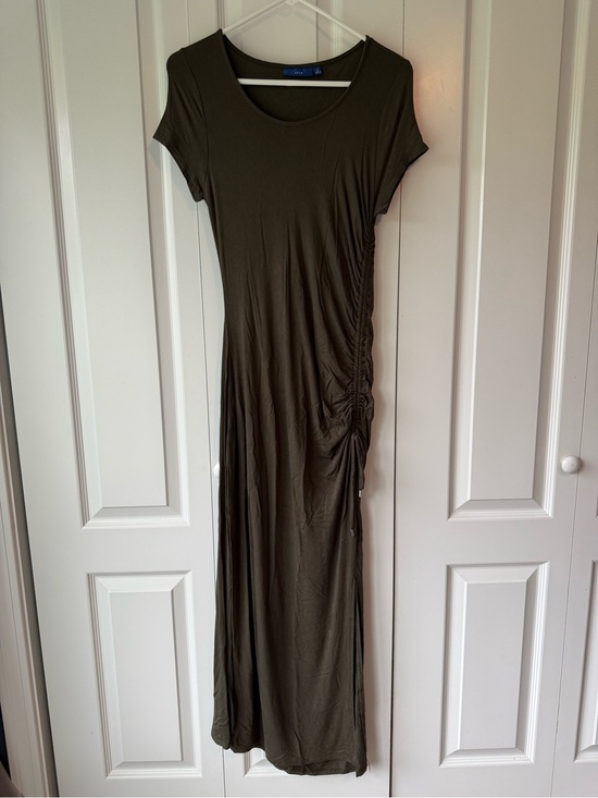 Apt. 9 Dresses & Skirts - Apt. 9 Olive Green Side-Ruched Maxi Dress